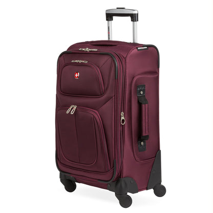 SwissGear Expandable 21-Inch Carry-On Luggage, Merlot