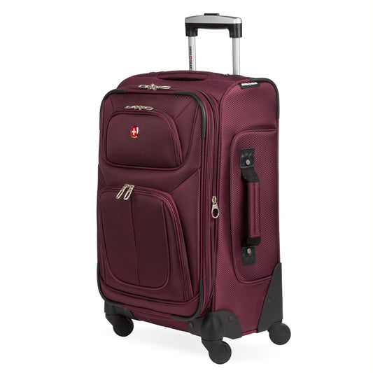 SwissGear Expandable 21-Inch Carry-On Luggage, Merlot
