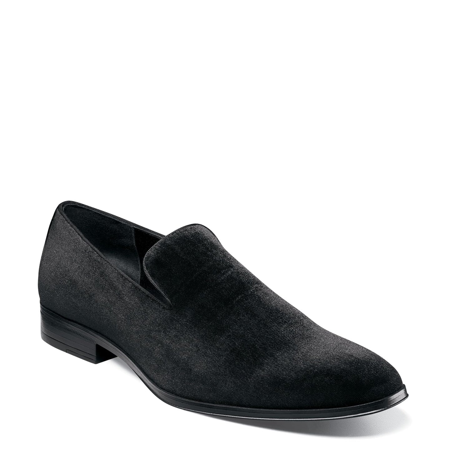 Stacy Adams Men's Savian Velour Slip-On Loafer, Black, 11