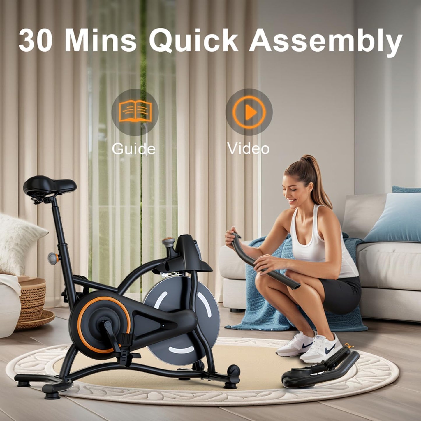 Adjustable Magnetic Resistance Indoor Exercise Bike