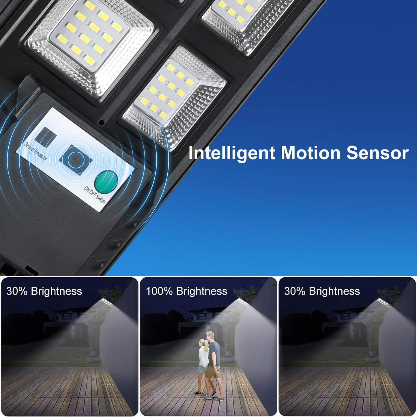 Solar Street Light 200W Motion Sensor 4-Pack