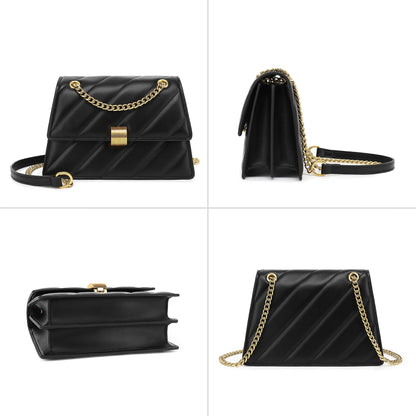 Scarleton Crossbody Bags for Women, Handbags for Women, Shoulder Bag Purse, Quilted Cross Body Bag Purses for Women, H211301 - Black