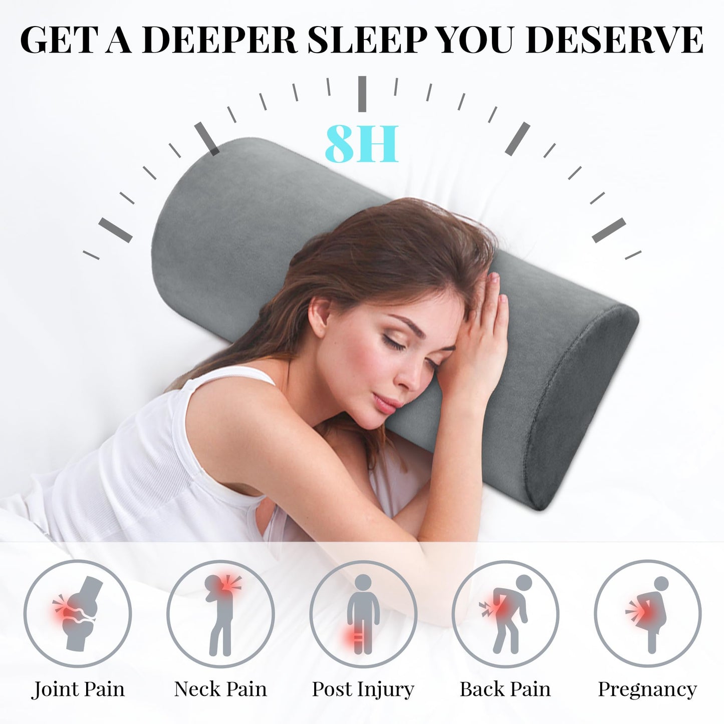 Memory Foam Knee Pillow for Side Sleepers