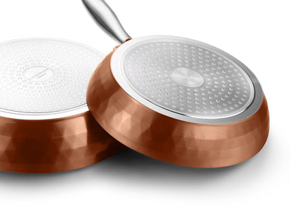 All in One Pan 10-Piece Non Toxic Cookware Set,Non Stick Pots and Pans with Diamond-Infused Coating, Includes Induction Safe Aluminium Kitchen Pans and Pots Set with Glass Lids