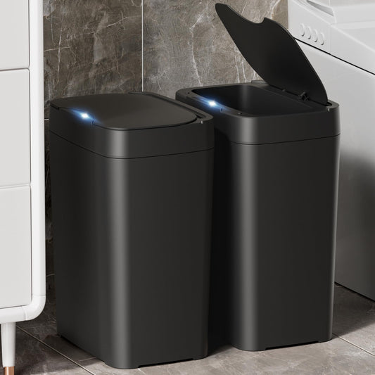 2 Pack Touchless Bathroom Trash Can with Lid
