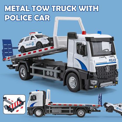 Police Tow Truck Toy with Lights and Sounds
