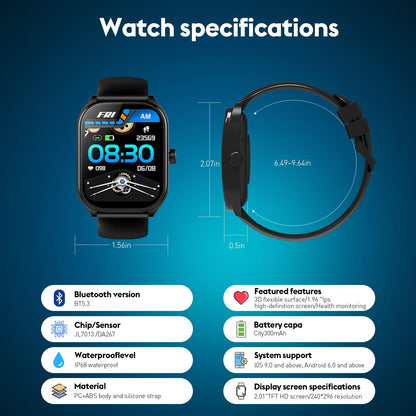 Fitness Smart Watch with Heart Rate Tracker