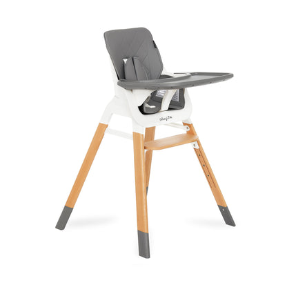 Dream On Me Compact High Chair in Light Grey
