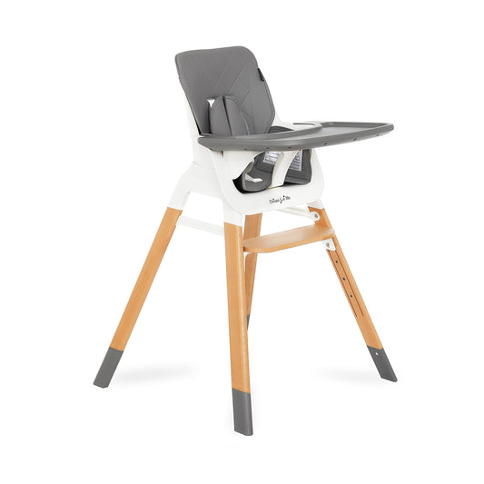 Dream On Me Compact High Chair in Light Grey