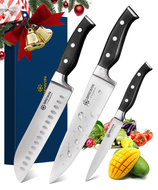 Brewin 3-Piece High Carbon Chef Knife Set