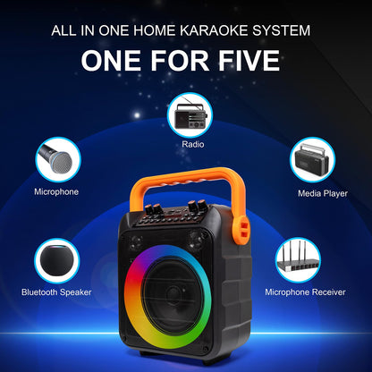 Karaoke Machine with 2 Wireless Microphones
