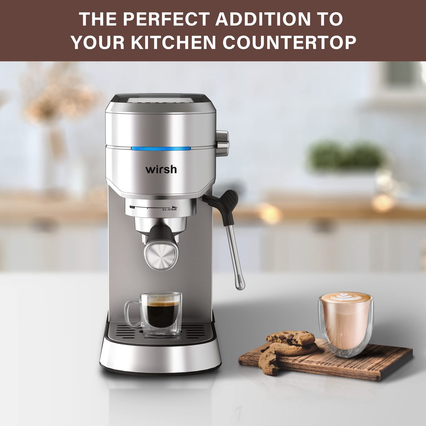 Espresso Machine 20 Bar with Removable Tank
