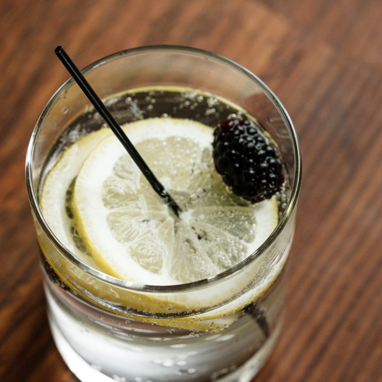 Chef Craft 150 Black Plastic Cocktail Straws
