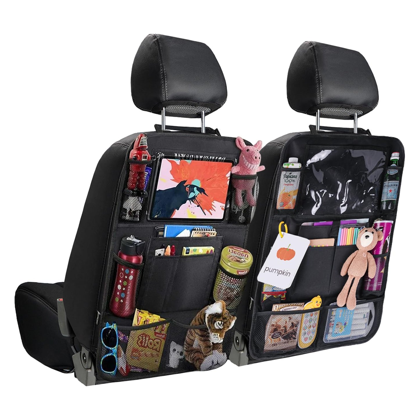 2 Pack Backseat Organizer with Tablet Holder