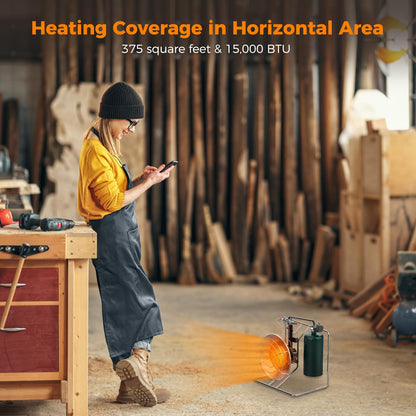 15,000 BTU CAMPLUX Portable Propane Heater for Outdoors