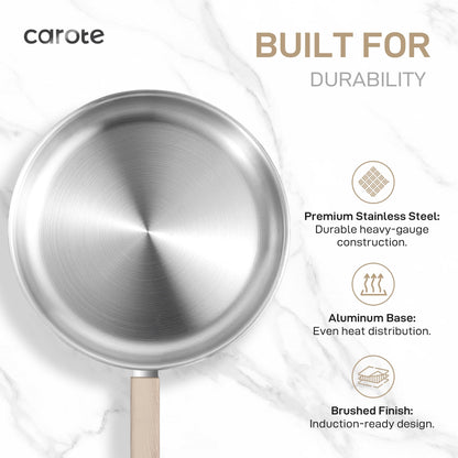 CAROTE 7-Piece Stainless Steel Cookware Set