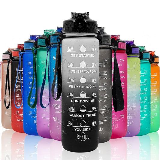 32oz Sports Water Bottle with Straw, Leak Proof