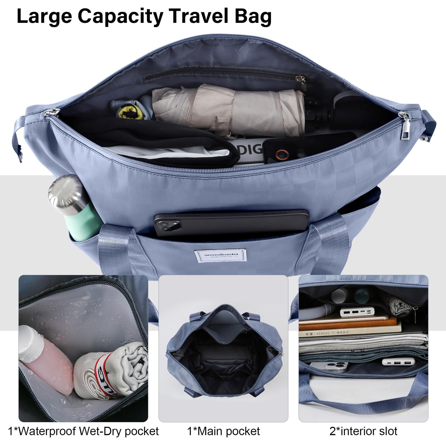 Expandable Rolling Duffel Bag with Wheels