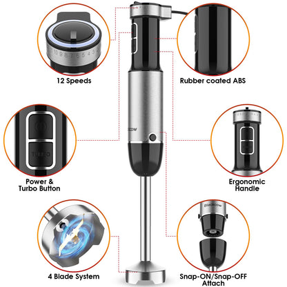800W Handheld Electric Immersion Blender