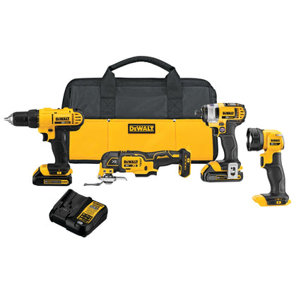 DEWALT 20V MAX 4-Tool Cordless Power Kit