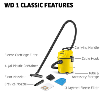 4 Gallon Kärcher Wet-Dry Vacuum Cleaner