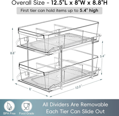 2-Tier Organizer for Kitchen & Bathroom Storage