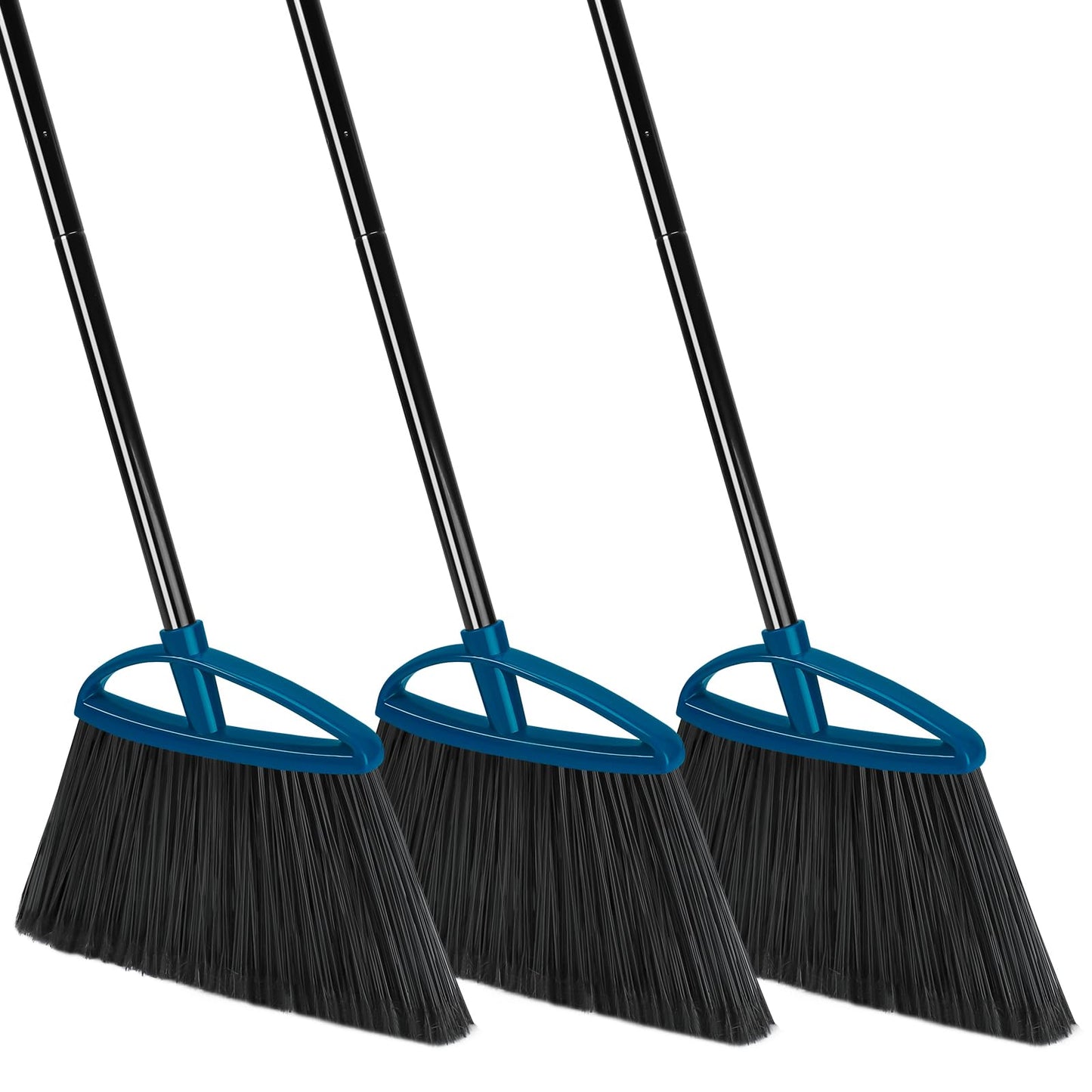 3 Pack Heavy Duty Angle Brooms for Outdoor Use