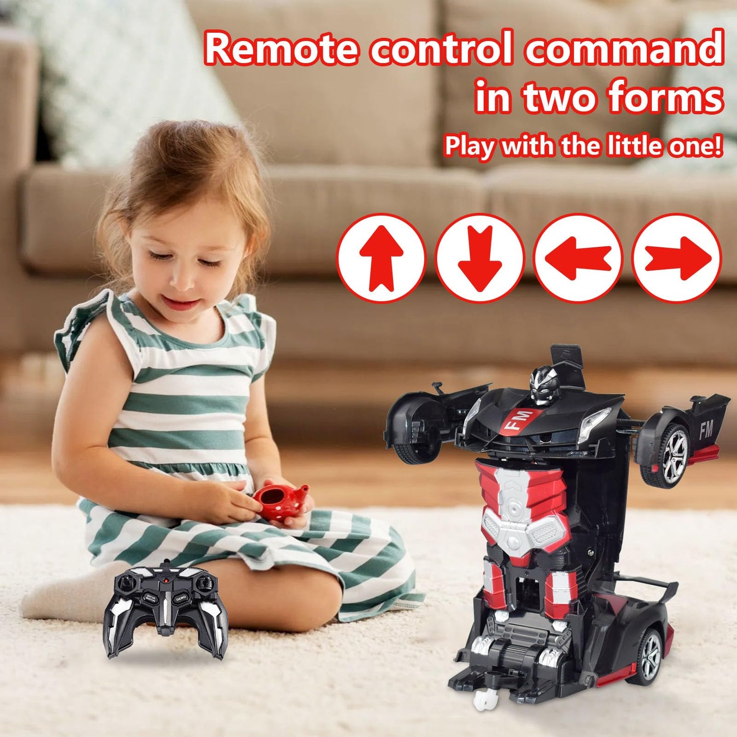 Remote Control Deformation Car to Robot 1:18