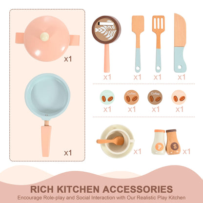 Wooden Play Kitchen Set for Kids by OLLIKIVI