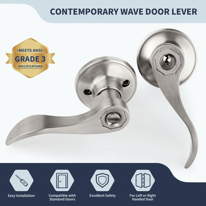 10 Pack Keyed Entry Door Handles by LOQRON