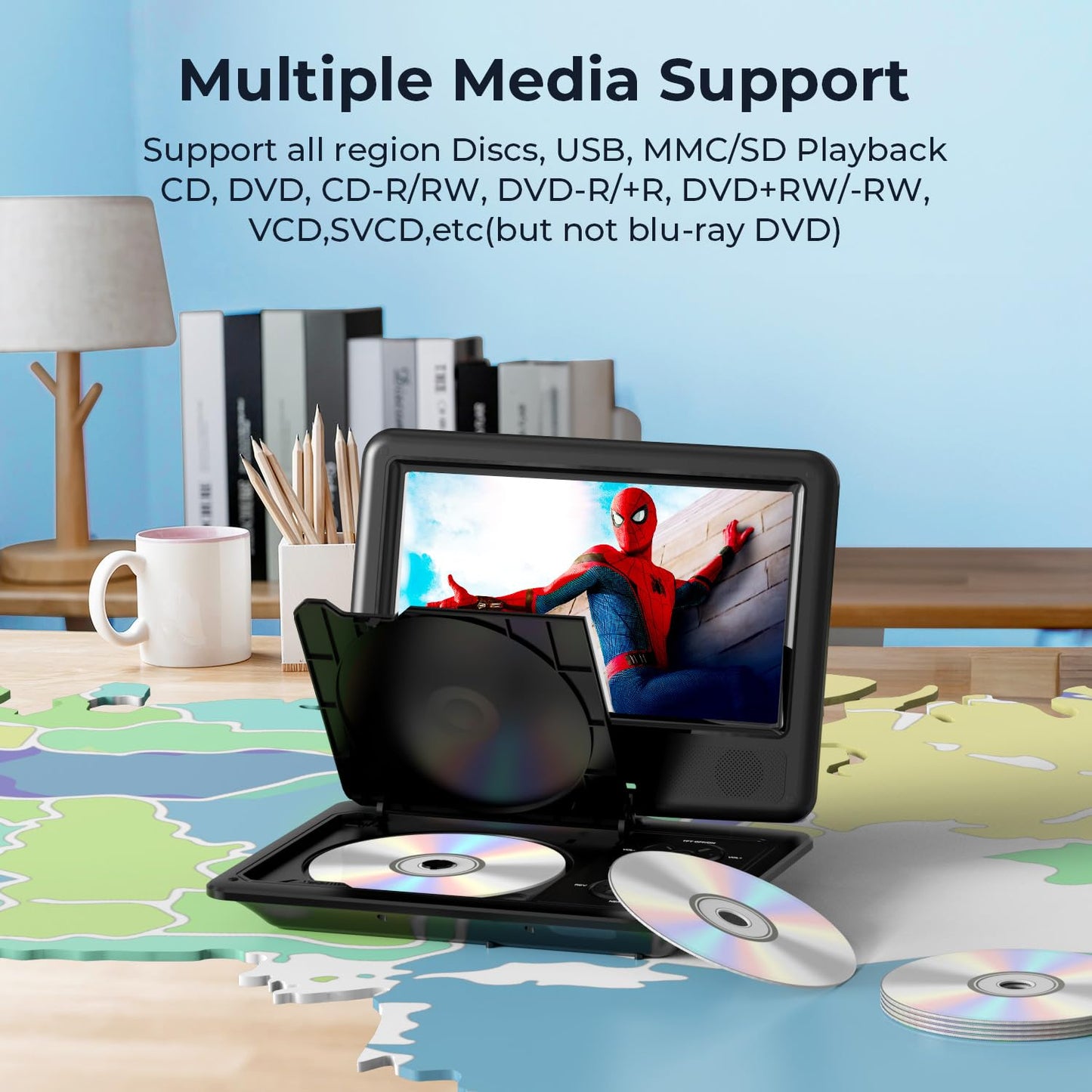 11.5" Portable DVD Player with 5-Hour Battery