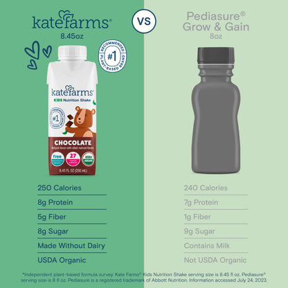 12 Pack Kate Farms Organic Kids Nutrition Shake
