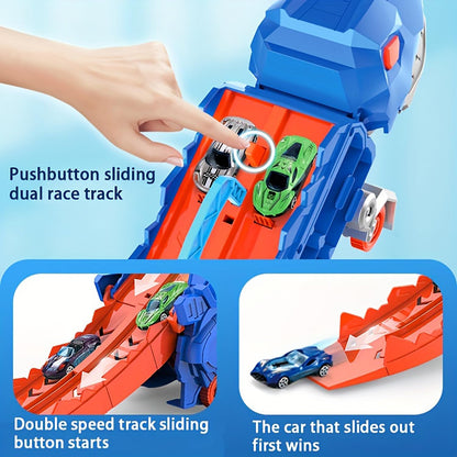 Dinosaur Race Track Transporter Toy for Kids
