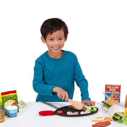 Melissa & Doug Wooden Taco & Tortilla Play Food