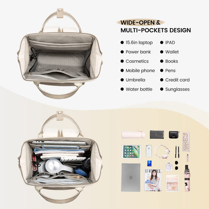 LOVEVOOK Waterproof Laptop Backpack with USB Port