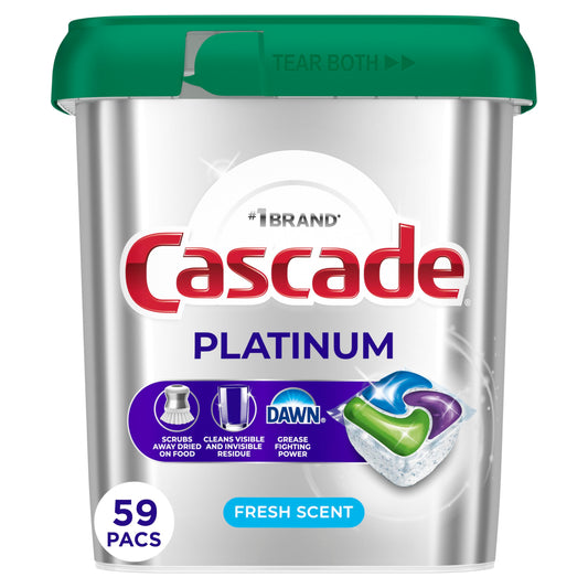 59 Count Cascade Platinum Dishwasher Pods