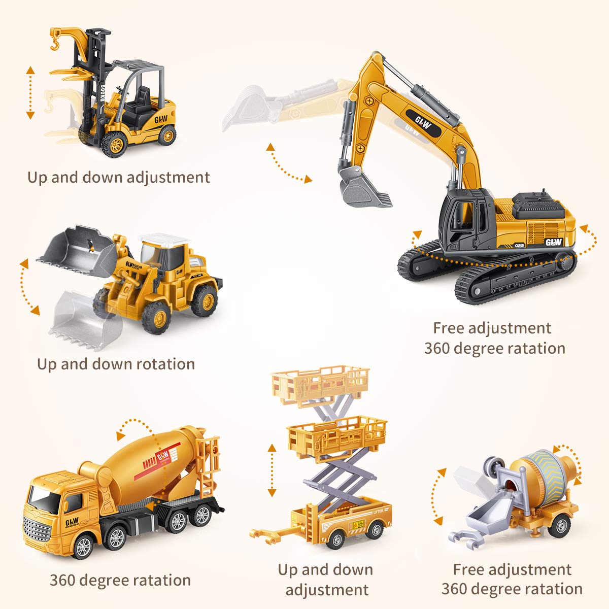 Construction Truck Toy Set for Kids