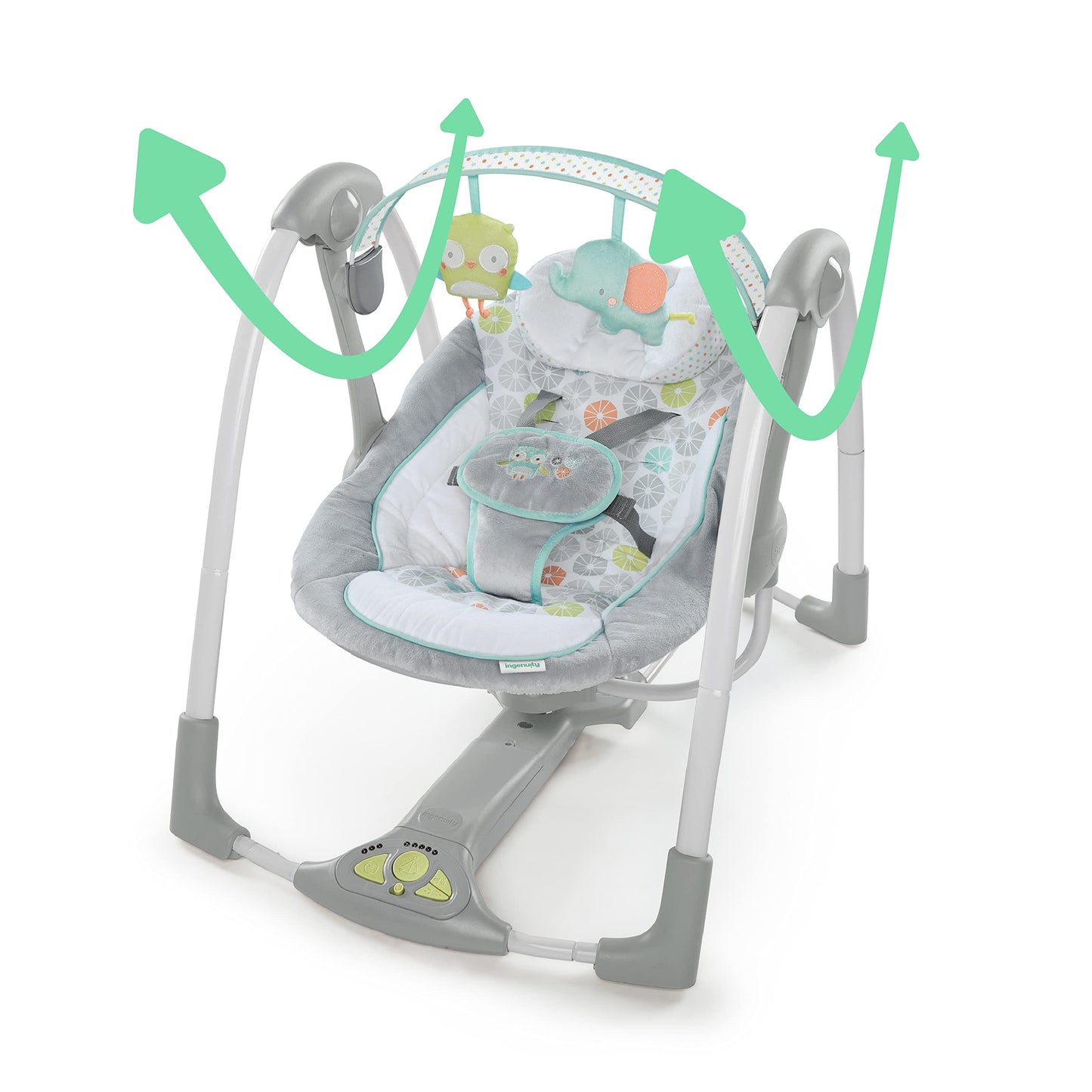 Ingenuity 5-Speed Portable Baby Swing with Toys