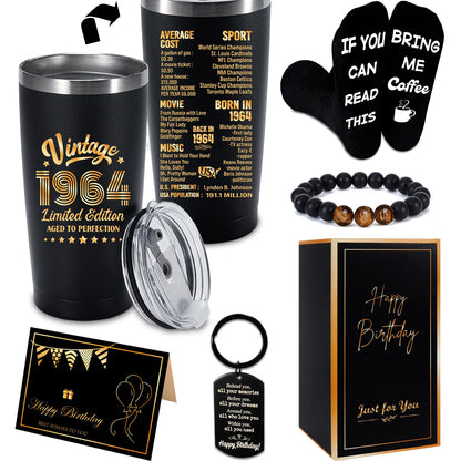 61st Birthday Gifts - Tumbler and Socks Set