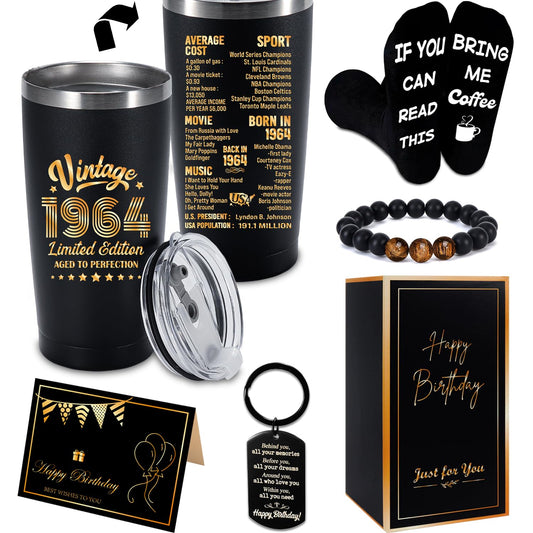 61st Birthday Gifts - Tumbler and Socks Set