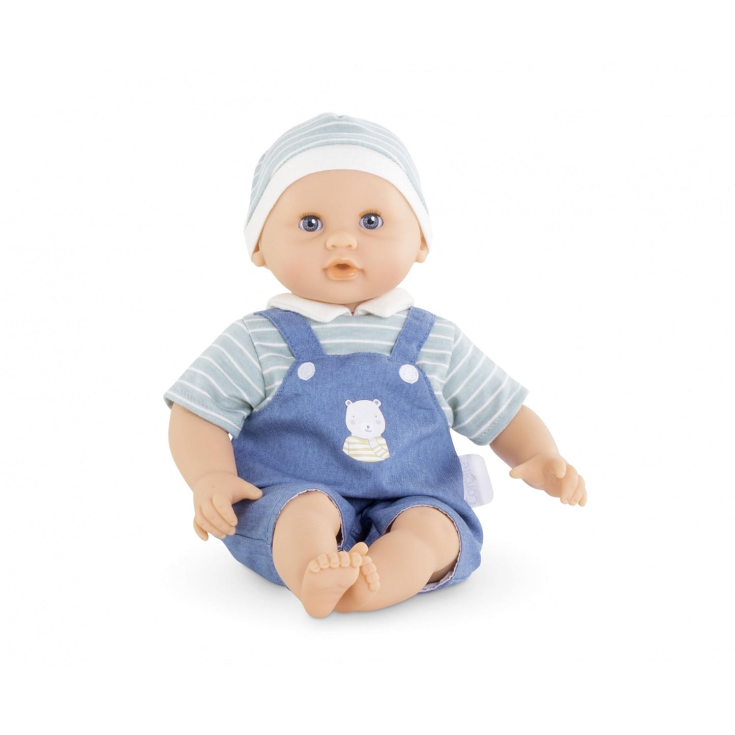 Corolle Bébé Calin Mael Boy Baby Doll - 12" Soft Body Doll with Blue Outfit, Sleeping Eyes That Open and Close, Vanilla Scented, Mon Premier Poupon Collection for Ages 18 Months and up