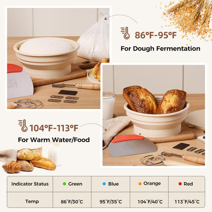 Sourdough Bread Proofing Basket Set with Bowl