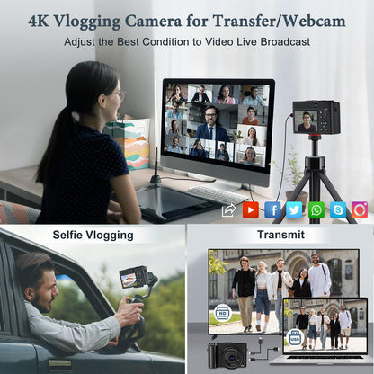 4K 64MP Digital Camera with 16X Zoom