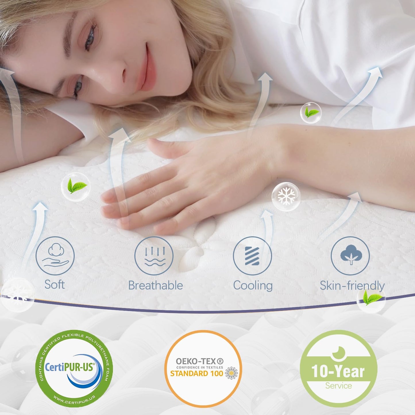 12 Inch Twin Hybrid Mattress with Pressure Relief