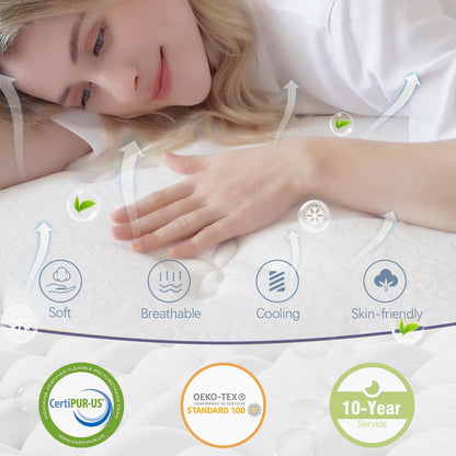 12 Inch Twin Hybrid Mattress with Pressure Relief