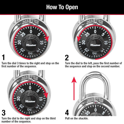 Master Lock 1500T Combination Padlock 2-Pack