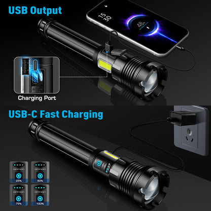 High Lumens Rechargeable Tactical Flashlight by ANKRA