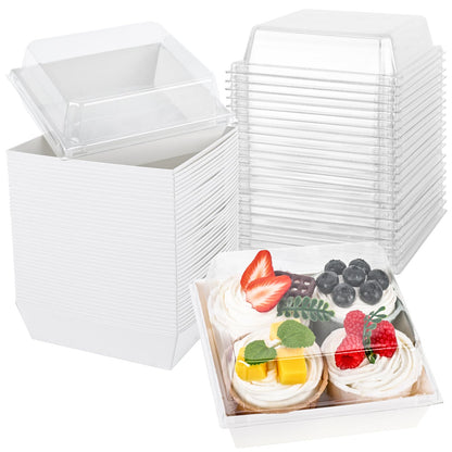 48PCS Mini Charcuterie Boxes with Clear Lids