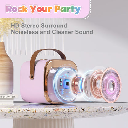 Mini Karaoke Machine with Wireless Microphones