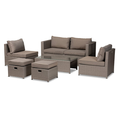 Baxton Studio Haina Patio Sets, Grey